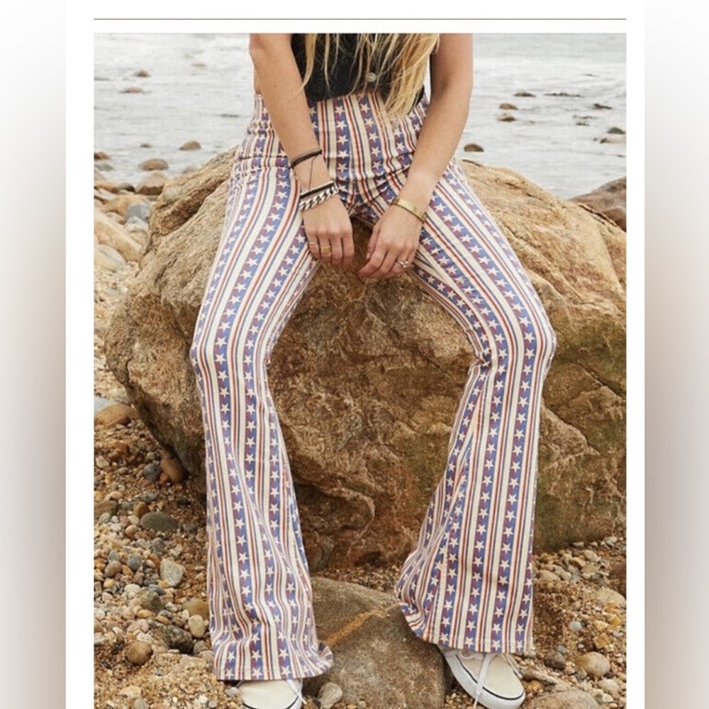 NEW Free People Penny Stars and Stripes Jeans